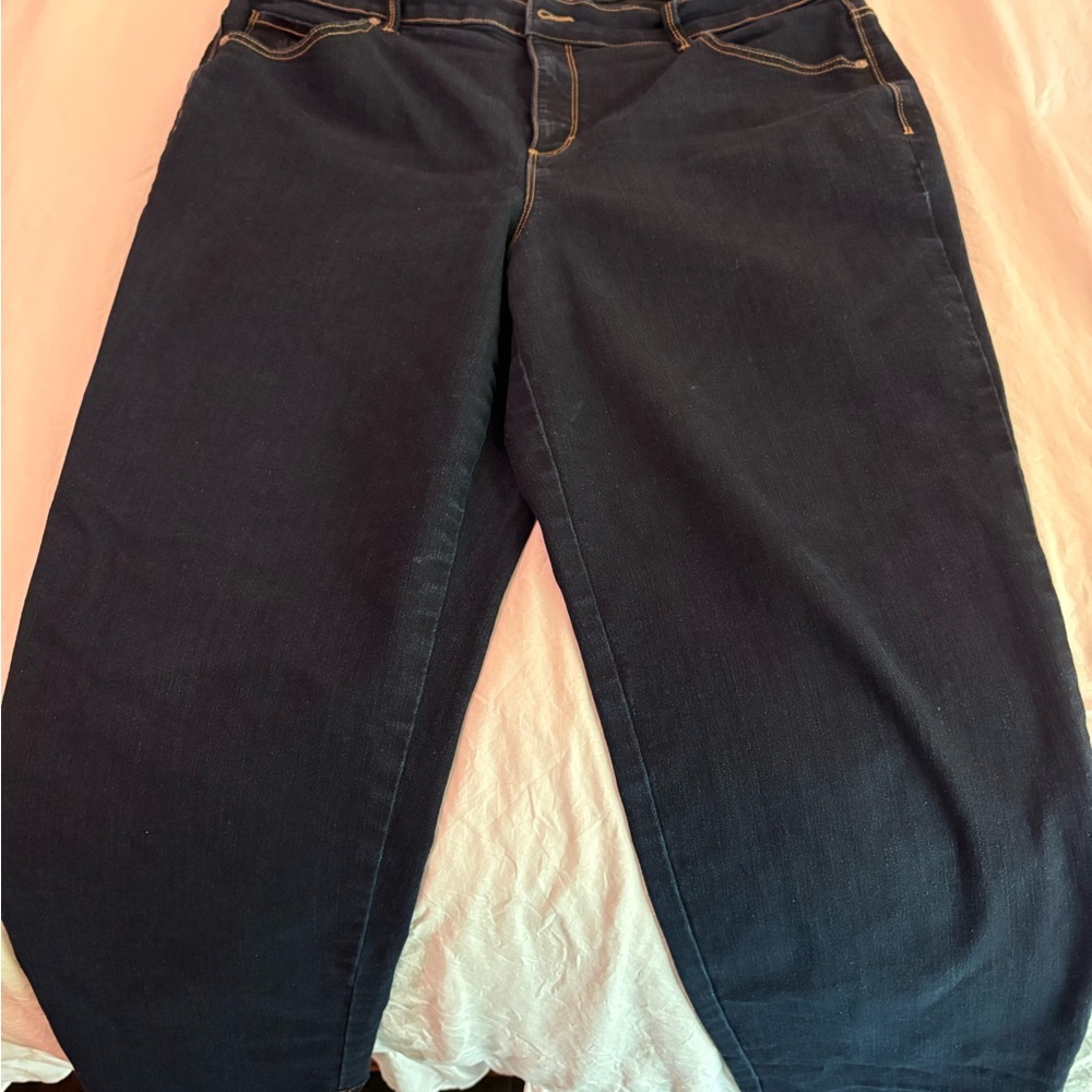 Gloria Vanderbilt Dark Blue Amanda Straight Leg Jeans